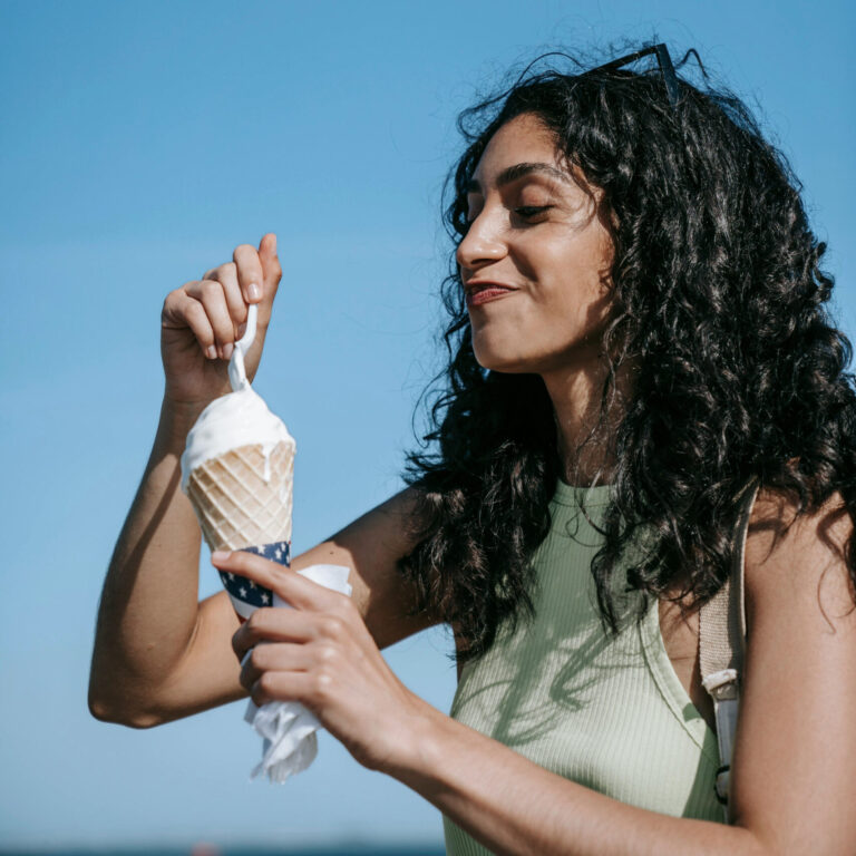 glace vanille femme